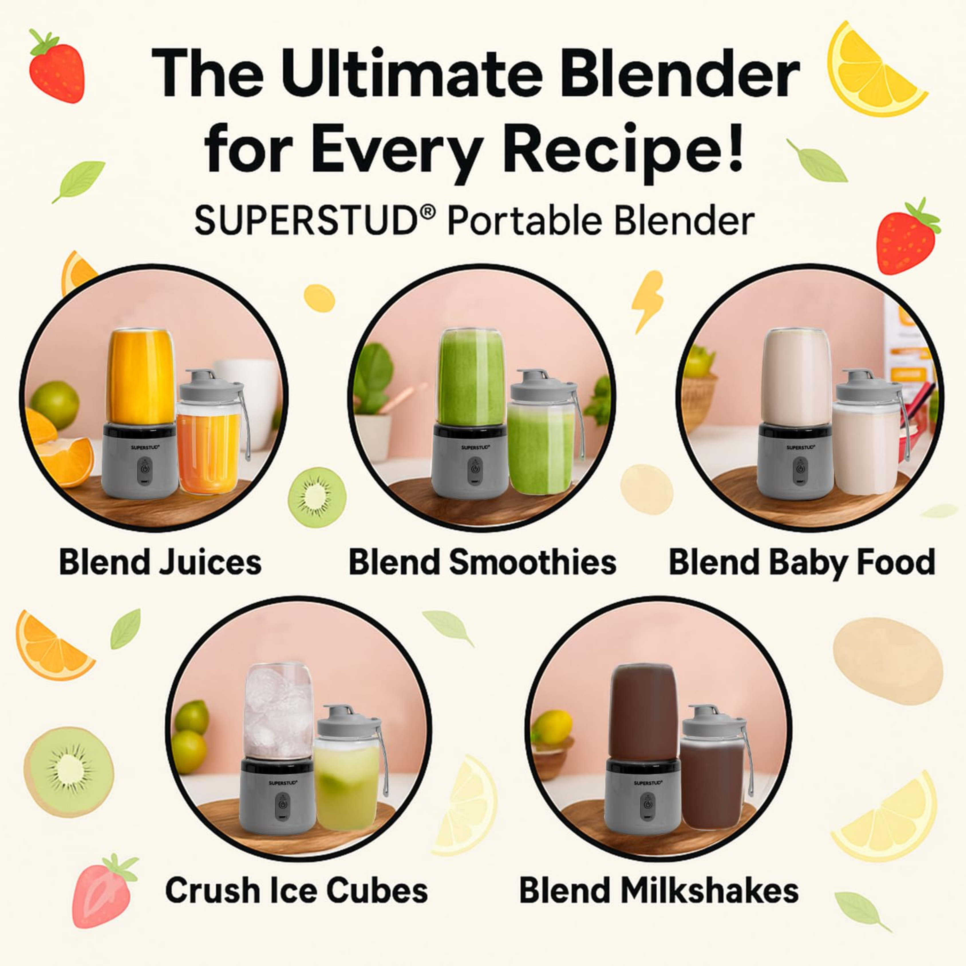 SUPERSTUD Mini Portable Blender