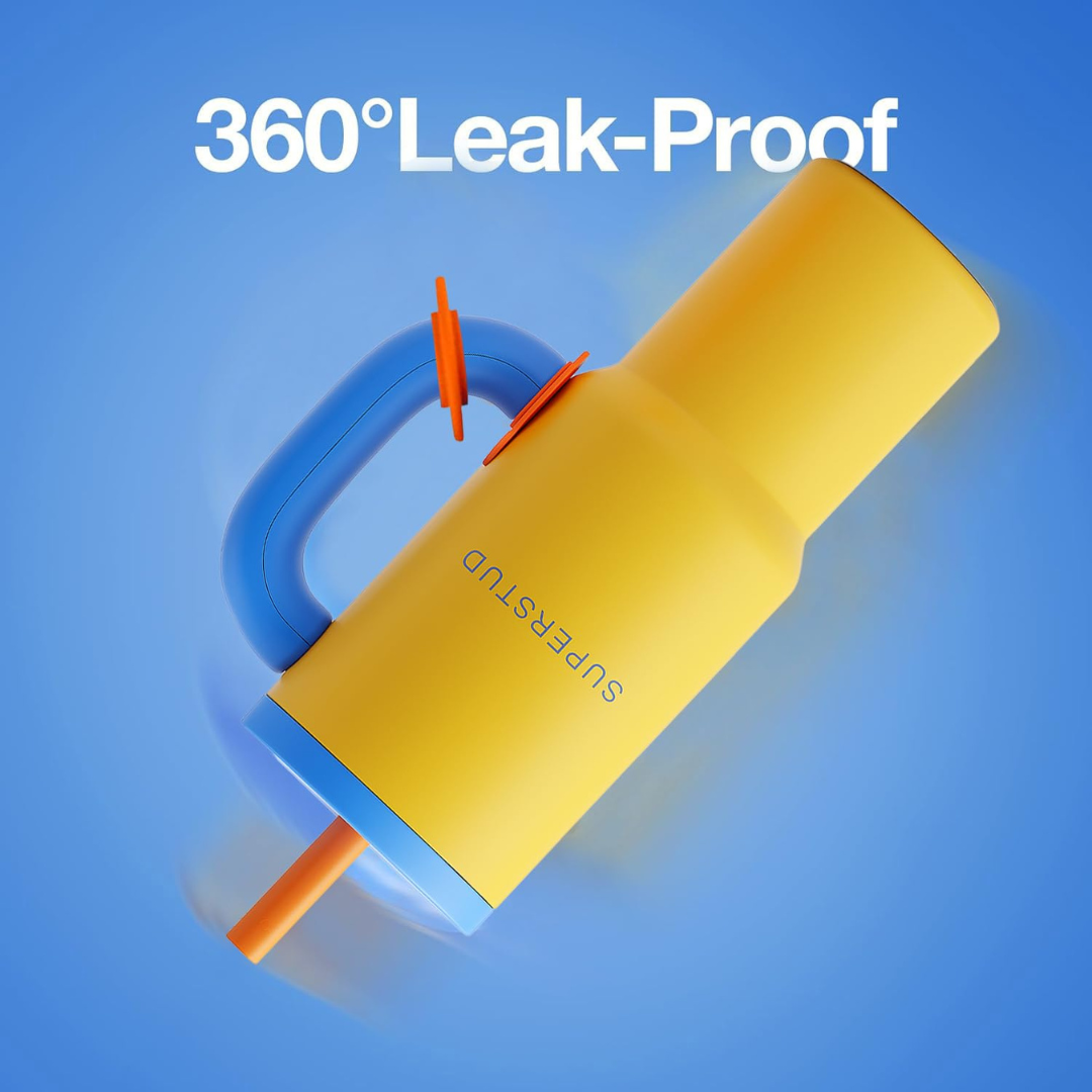 SUPERSTUD Stainless Steel Tumbler with Lid & Straw