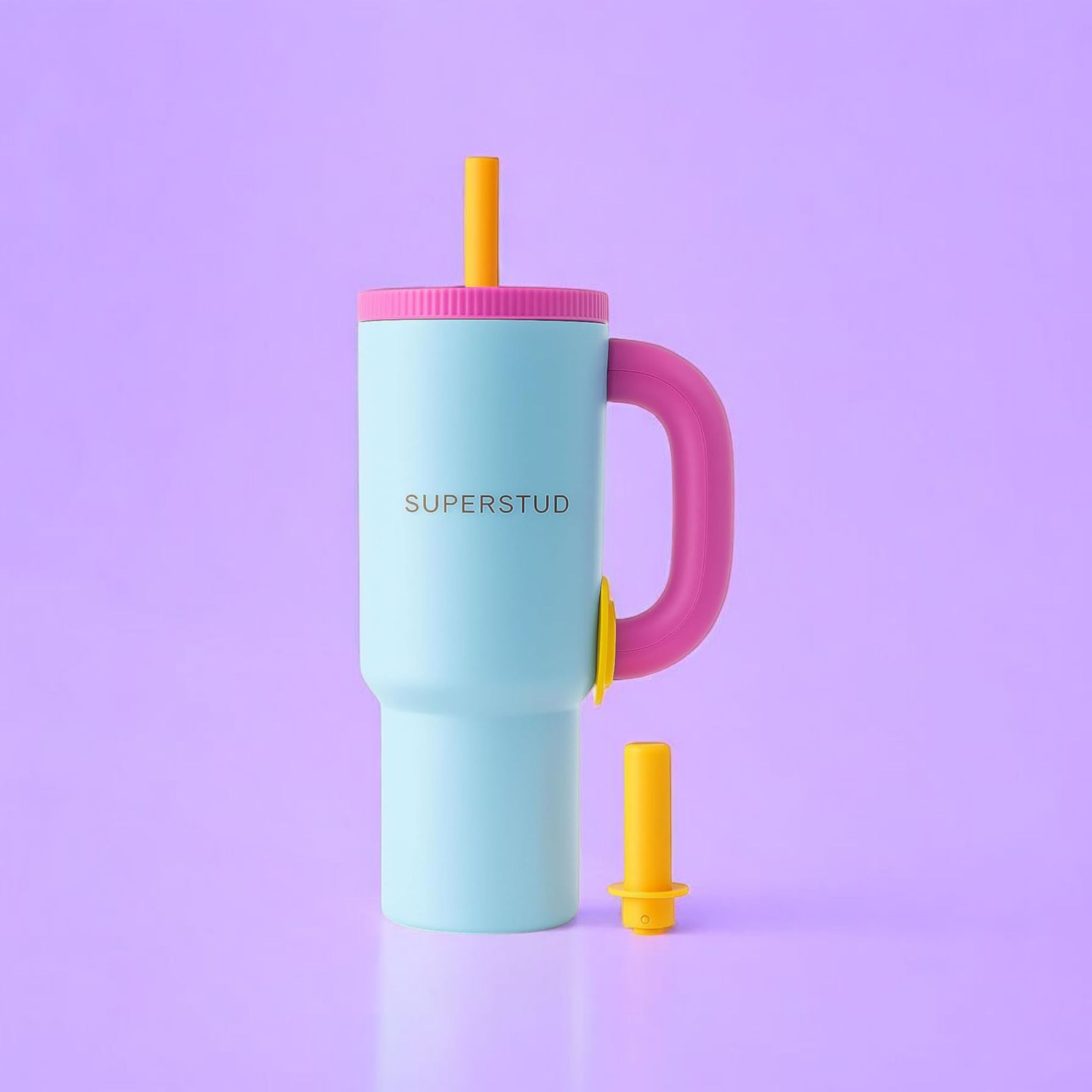 SUPERSTUD Stainless Steel Tumbler with Lid & Straw