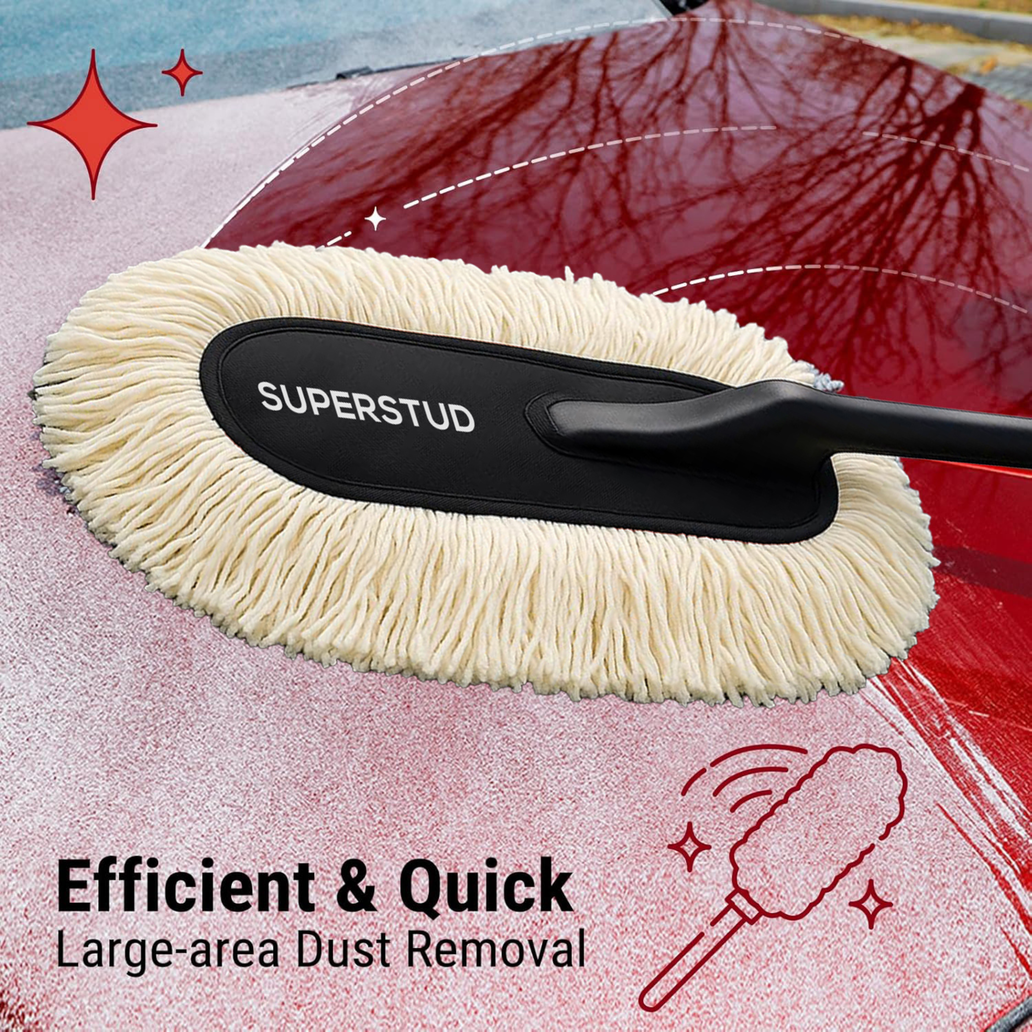 SUPERSTUD Car Duster Microfiber Brush (2 Pcs)