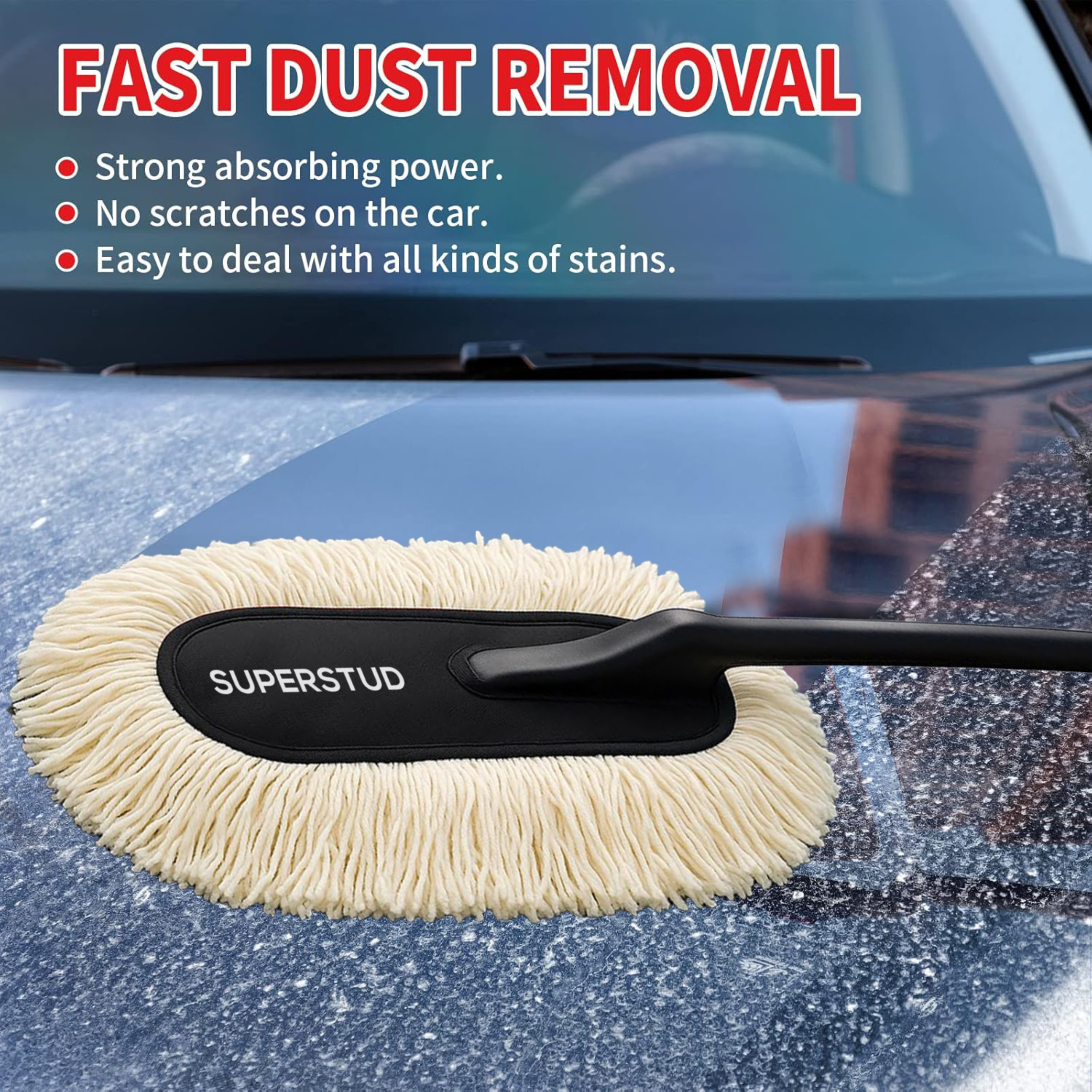 SUPERSTUD Car Duster Microfiber Brush (2 Pcs)