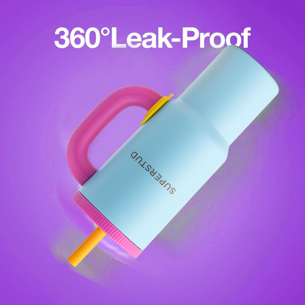 SUPERSTUD Stainless Steel Tumbler with Lid & Straw