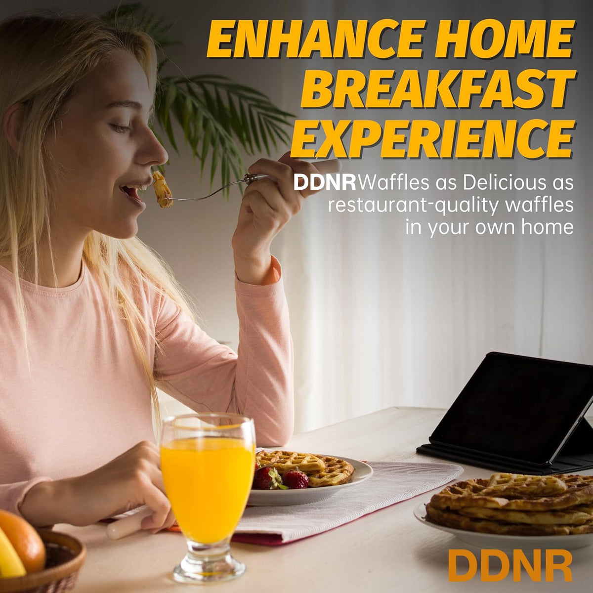 SUPERSTUD 3-in-1 Mini Waffle Maker | 350W | Dual-Side Plates | Easy Clean | Black